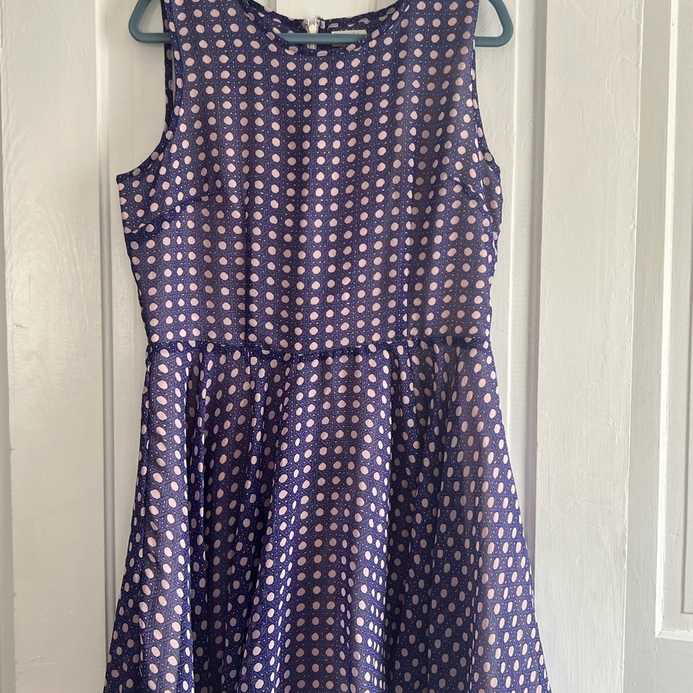 Maison Jules Purple and Pink Patterned Dress